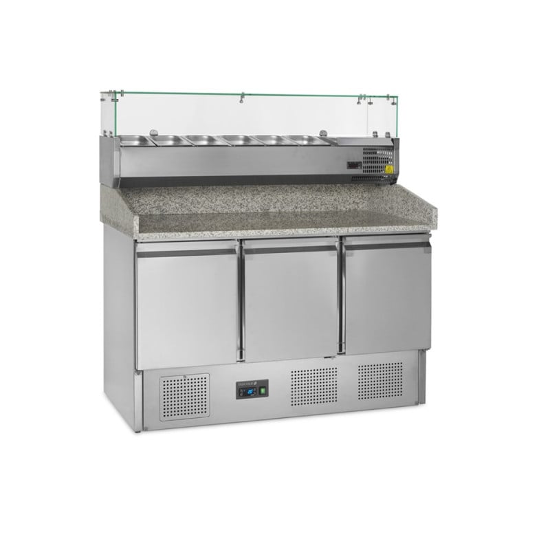 Pizza Cabinet GN 1/4 and GN 1/6 - 3 Doors - TEFCOLD: Quality and practicality for preparing your pizzas