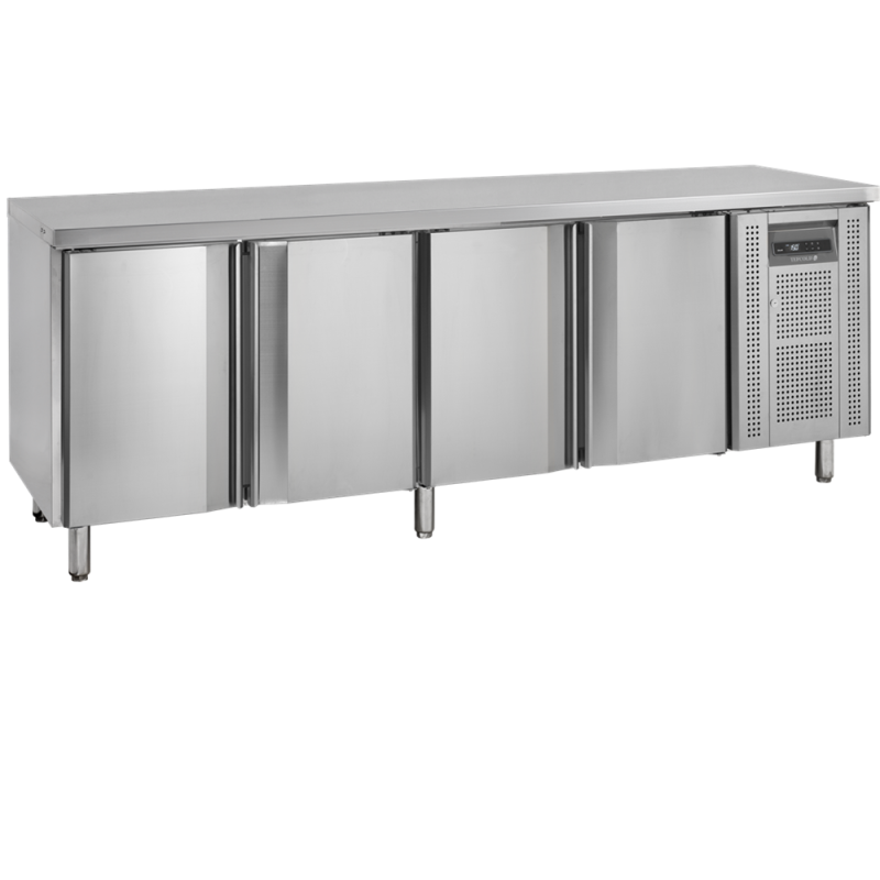 Table Réfrigérée Négative en Inox - 4 Portes - GN 1/1 TEFCOLD : performances optimales en cuisine !