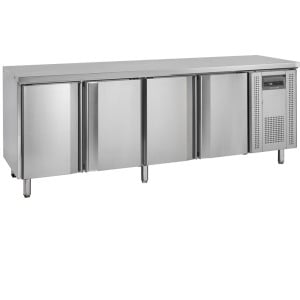 Stainless Steel Refrigerated Table - 4 Doors - GN 1/1 from TEFCOLD: Keep your food fresh efficiently