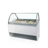 Ventilated Ice Cream Display Case with Curved Front - 18 x 5 L - TEFCOLD Millenium LX18: Spectacular presentation of your profes