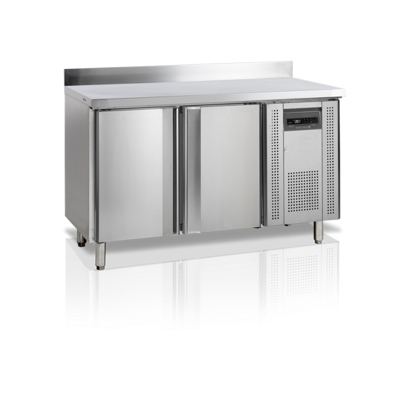 Snack Counter Koeler met Achterwand - 2 Deuren - 230 L - Tefcold | Optimale opslag van verse voedingsmiddelen