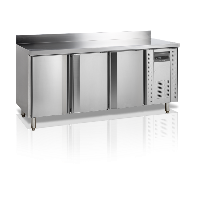 Stainless Steel Refrigerated Table 3 Doors GN 1/1 - TEFCOLD: Optimal preservation of ingredients with elegance