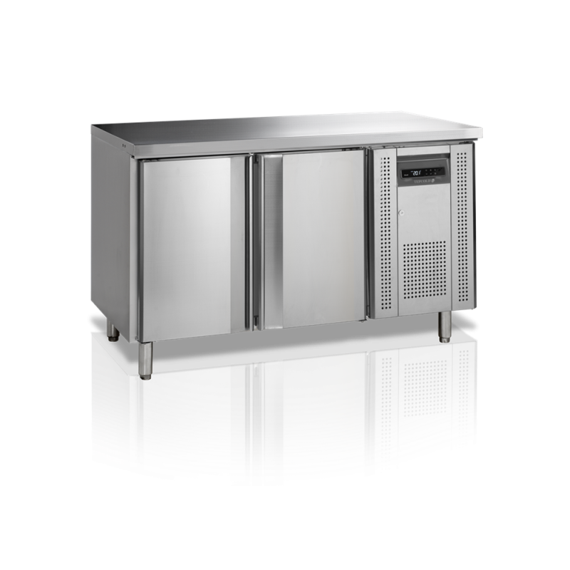 Table Réfrigérée Inox 2 Portes GN 1/1 TEFCOLD CK7210/-SP - Refroidissement ventilé, dégivrage automatique