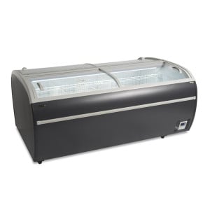 Gefrierschrank 2 Gebogene Glasdeckel Grau 1255 L TEFCOLD - Optimale professionelle Lagerung.