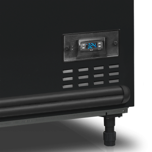 Koelkast Vriezer Gebogen Glazen Deksel - Zwart - 500 L - TEFCOLD