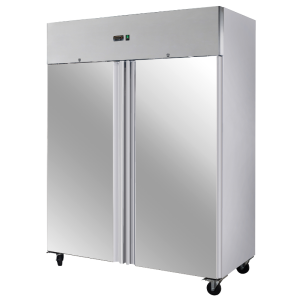 Negativer Schrank 1400 L Edelstahl 2 Türen GN 2/1 Belüftet
