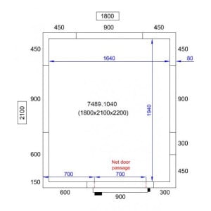 Kühlschrank CombiSteel 1800x2100x2200 - Qualität Edelstahl AISI 430