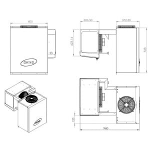 Negative Cooling Group 6.6 to 9 m3 - CombiSteel