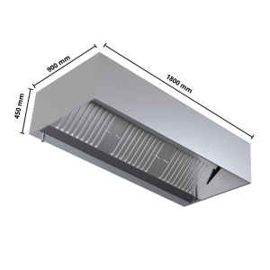 Professional cubic hood with LED and without motor - Dynasteel