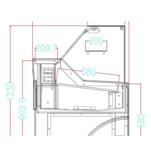 Koelvitrine Wesley 2.0 Zwart 158 L - CombiSteel