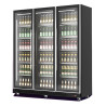 Refrigerated Drinks Display Case 3 Glass Doors Black 1173 L - CombiSteel