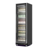 Black 387L CombiSteel Beverage Refrigerated Display Case: High Performance & Elegance