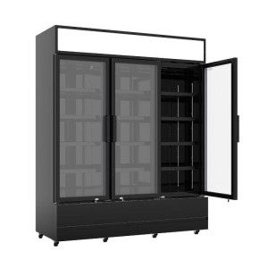 Vitrine Réfrigérée à Boissons 3 Portes Noir 1065 L CombiSteel