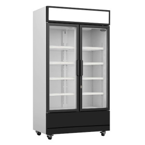 Refrigerated Beverage Display Case 2 Glass Doors 670 L CombiSteel - Professional Refrigerated Cabinet