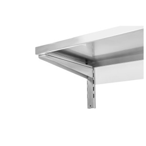 Roestvrijstalen Wandplank op Dragers - L 800 x D 400 mm | Dynasteel