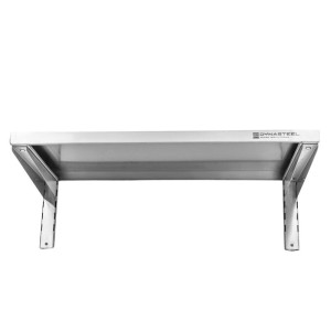 Roestvrijstalen Wandplank op Dragers - L 800 x D 400 mm | Dynasteel