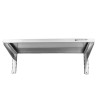 Roestvrijstalen Wandplank op Dragers - L 800 x D 400 mm | Dynasteel
