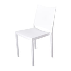 Witte stapelbare Florence polypropyleen tuinstoelen - Set van 4