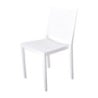 Witte stapelbare Florence polypropyleen tuinstoelen - Set van 4