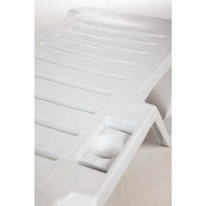 White Polypropylene Sun Loungers - Set of 4 by Resol