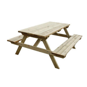 Elegante en robuuste houten picknicktafel 1,5m