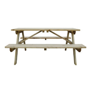 Elegante en robuuste houten picknicktafel 1,5m