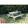 Elegante en robuuste houten picknicktafel 1,5m