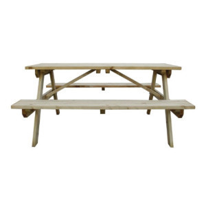 Elegante en robuuste houten picknicktafel 1,5m