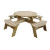 Ronde Houten Picknicktafel 2000mm Rowlinson: Robuust & Elegant