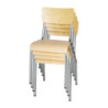 Galvanisierter Holzstuhl - Set mit 4 Bolero