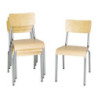Galvanisierter Holzstuhl - Set mit 4 Bolero