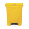 Gelber Mülleimer 30L Rubbermaid - Ultra widerstandsfähiges Frontpedal