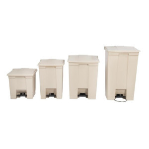 Behälter mit Pedal Beige 87L Rubbermaid Step-On: Langlebigkeit und Hygiene