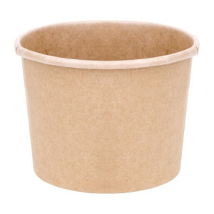 Pots à Soupe 340 ml 98 mm - Lot de 500 en Carton Kraft