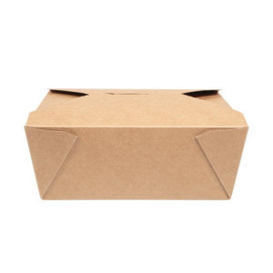 Compostable Cardboard Food Boxes No. 3 1800 ml - Pack of 180 - Vegware - Eco-friendly and practical!