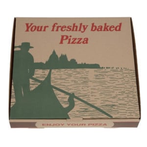 Compostable Printed Pizza Boxes 311mm - Pack of 100 by FourniResto