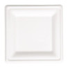 Compostable square bagasse plates 159mm - Pack of 50