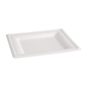 Compostable square bagasse plates 159mm - Pack of 50