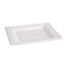 Assiettes carrées compostables en bagasse 204mm - Lot de 50, écologiques et recyclables.