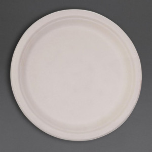 Ovale composteerbare borden van bagasse 198 mm - Set van 50, professionele kwaliteit