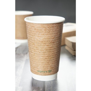 Double Wall Compostable Hot Drinks Cups 455 ml - Pack of 500 by Vegware