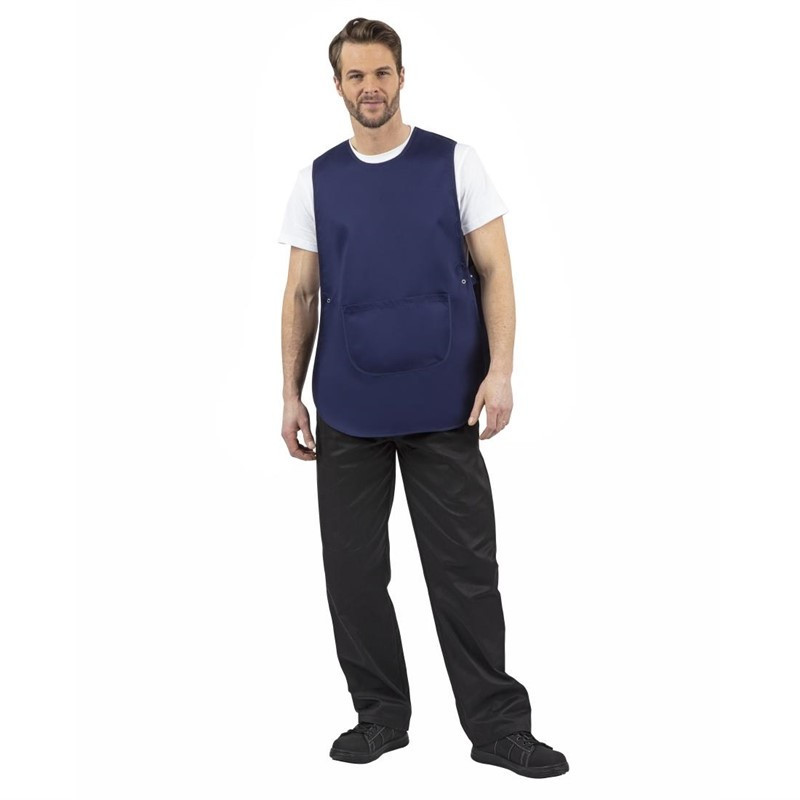 Schortjurk met zak Marineblauw - Whites Chefs Clothing