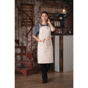 Apron Bib Cotton Gray Southside - Professional Kitchen