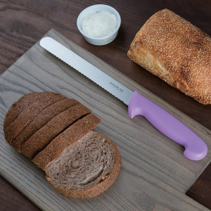 Hygiplas Purple Bread Knife 200 mm: Effortlessly slice!