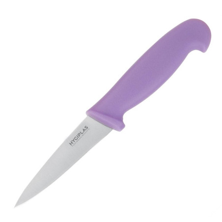 Mes in de keuken met het Hygiplas Purple 90 mm Office mes: precisie en comfort.