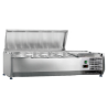 Saladette Koelkast om te Plaatsen Deksel Inox - 3 x GN 1/3 + 1 x GN 1/2 - Dynasteel