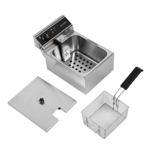 Professionelle Fritteuse 10 L 3000 W Edelstahl — Thermostat
