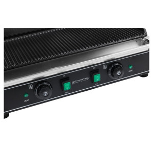 Grill Panini Double - Geribbelde Platen - Dynasteel