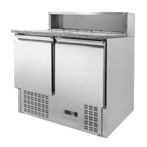 Refrigerated Pizza Counter - 2 Doors - 5 GN 1/6 Pans - Dynasteel