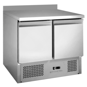 Positive Refrigerated Table GN 1/1 With Backsplash - 2 Doors - Dynasteel